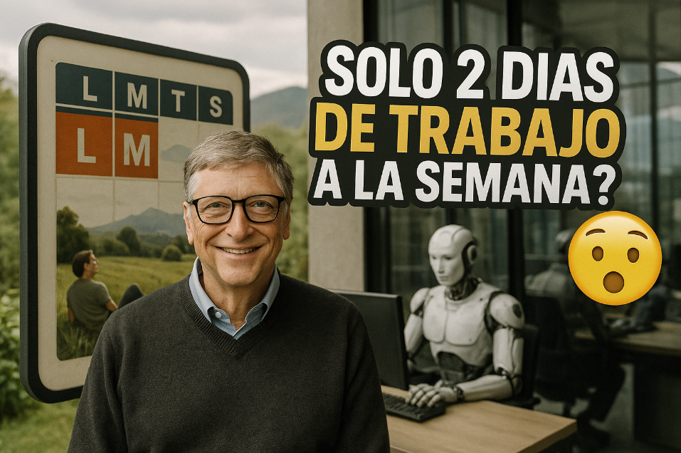 Bill Gates predice: solo trabajaremos 2 días por semana