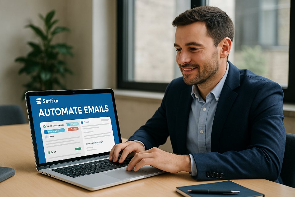 Serif.ai revoluciona tu bandeja de entrada con IA. Redacta emails, organiza tu correo y te hace ganar tiempo. Descubre cómo funciona aquí.