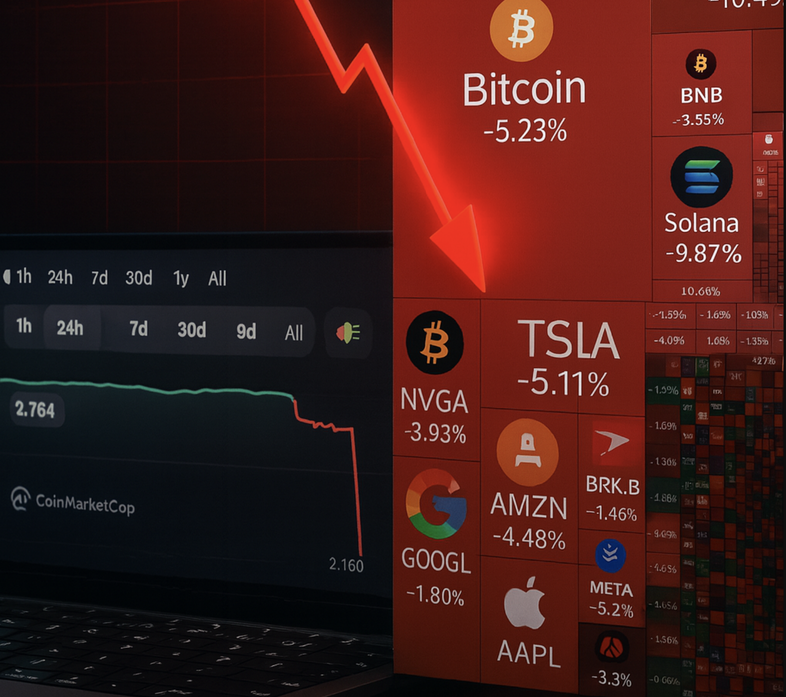 El mayor crash cripto y bursátil de la década