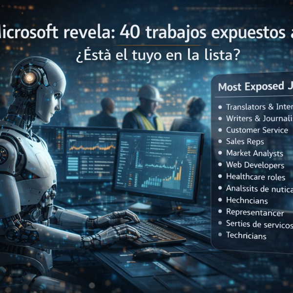 Microsoft revela los 40 trabajos más expuestos a la IA: ¿el tuyo está en la lista?