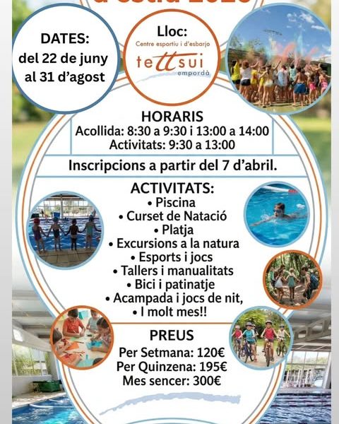 Casal de verano 2026 en Gym Tettsui: deporte, diversión y actividades para niños este verano en Torroella de Montgrí