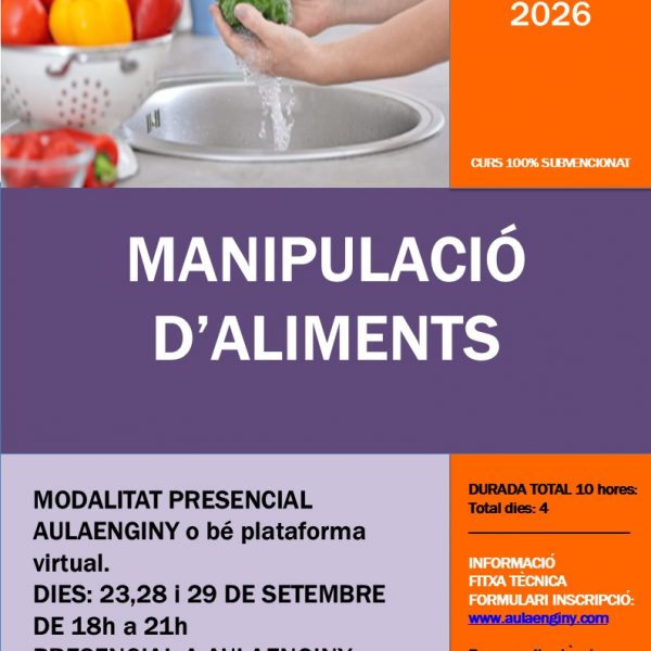 Curso de Manipulación de Alimentos: formación clave para trabajar en hostelería y alimentación