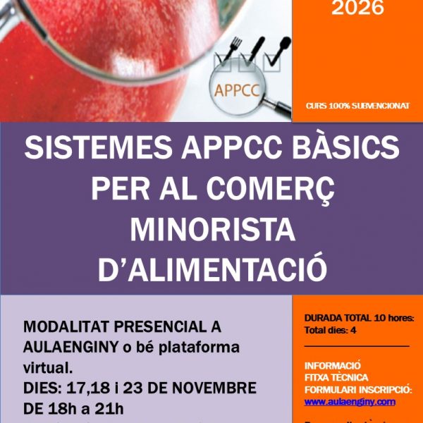Curso de Manipulación de Alimentos en septiembre de 2026: formación 100 % subvencionada