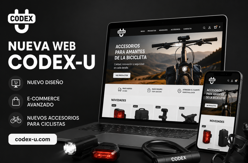 Codex-U presenta su nueva página web con un diseño renovado, un e-commerce más avanzado y nuevos accesorios para los amantes del ciclismo