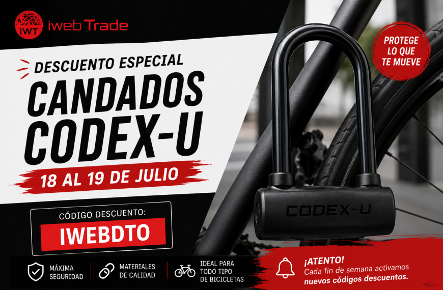 Descuento especial en candados Codex-U: aprovecha la promoción de iWebTrade este 18 y 19 de julio