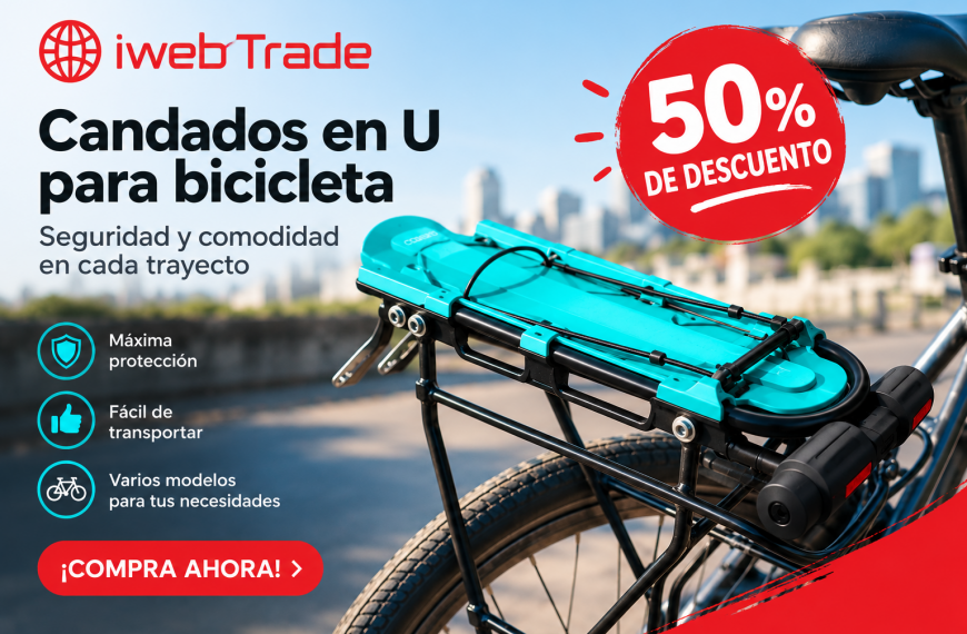 Candado en U para bicicleta CODEX-U: consigue un 50 % de descuento en iWebTrade